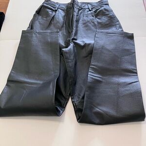 Forenza woman’s black leather jeans
